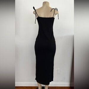 Reformation Black Backless Dress with Spaghetti Straps